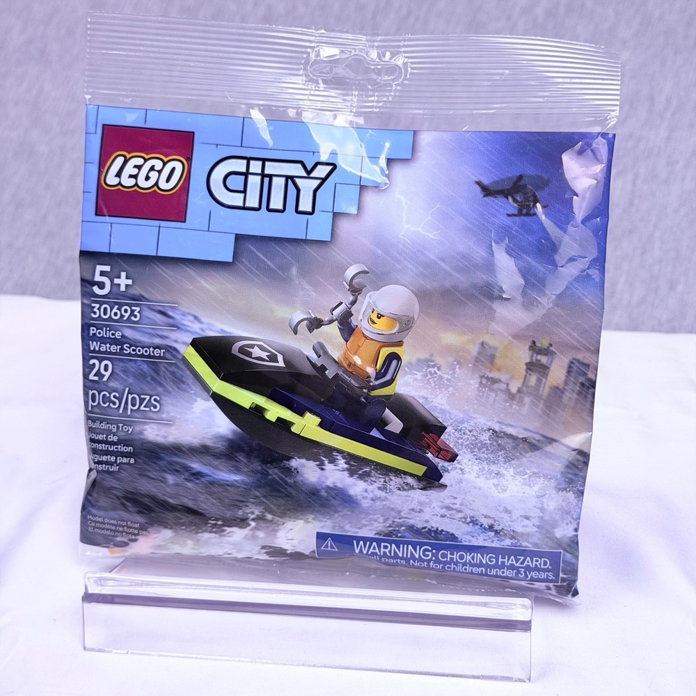 LEGO City Police Water Scooter 30693 Polybag Set 29 Pieces Minifigure New Sealed